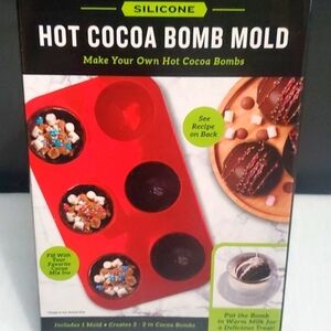 Hot Cocoa Bomb Mold- Silicone- Makes 3 Cocoa Bombs